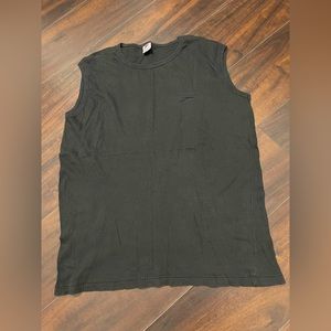 Mens Vintage Speedo Tank Top Black Size XLarge Made In USA.